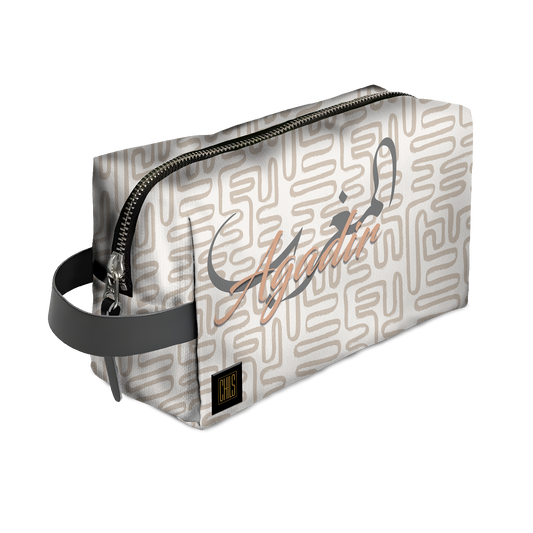Trousse de Voyage | Collection Muted Tones | Lignes Abstraites – Almaghrib Agadir