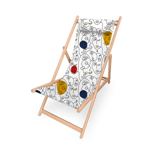 Chilienne | Collection One Line | Visages Arrondis Abstraits Colorés – Fond Blanc