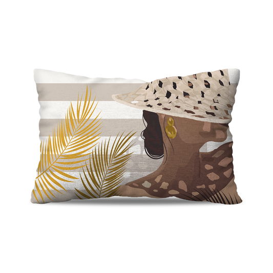 Coussin Rectangle | Collection Muted Tones | Élégance Portrait & Palmes
