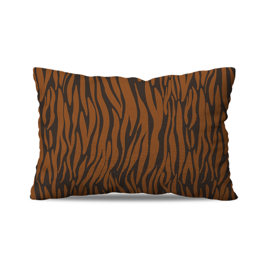 Coussin Rectangle | Collection African Ethnic | Zèbre Graphique – Tons Marron