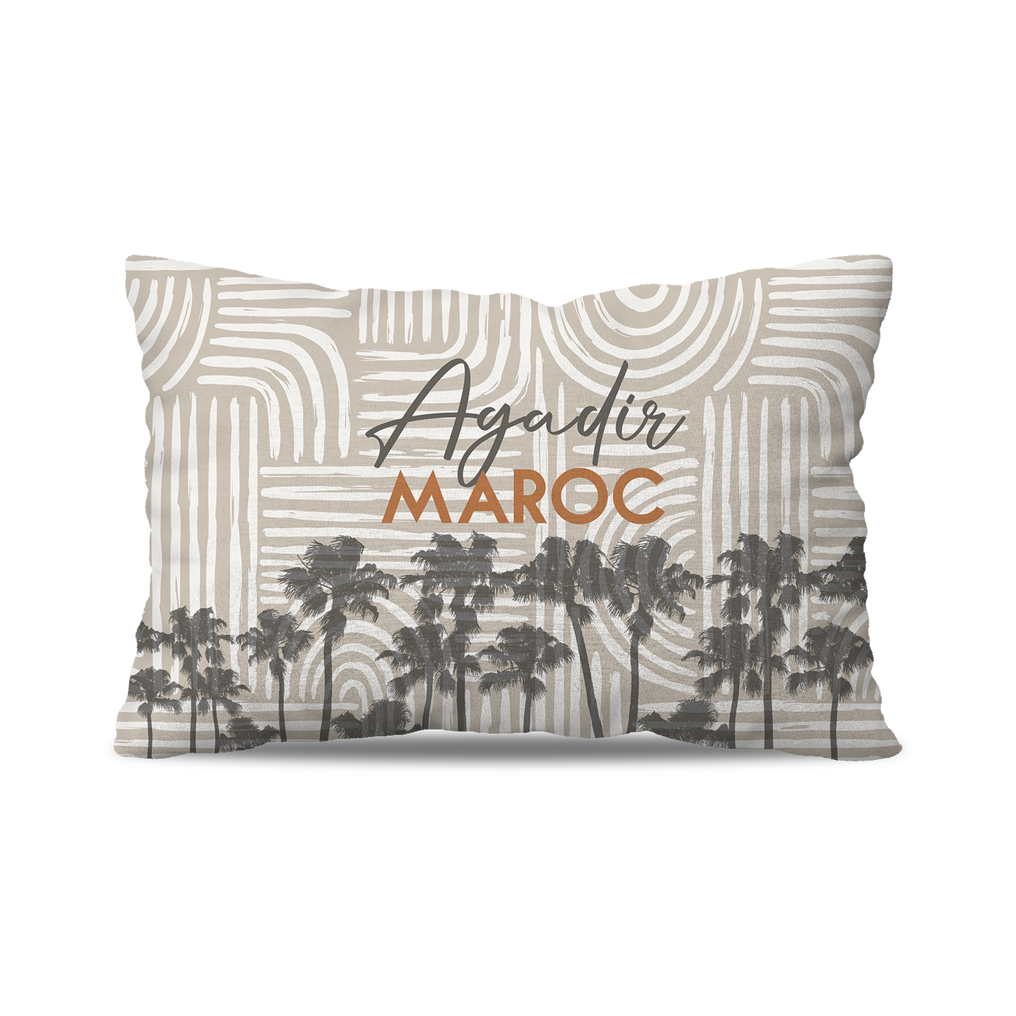 Coussin | Collection Muted Tones | Courbes Subtiles – Agadir