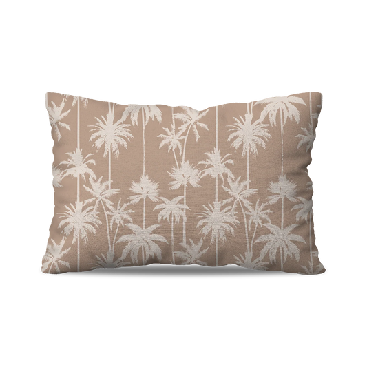 Coussin | Collection Muted Tones | Palmiers Blancs – Terracotta