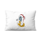 Coussin|  Collection One Line | Portrait Minimal Femme – Couleurs Vives sur Fond Blanc