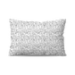 Coussin|  Collection One Line |  Collection One Line | Visages Carrés Abstraits – Noir sur Fond Blanc