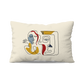 Coussin|  Collection One Line | Visages Duo – Fond Beige