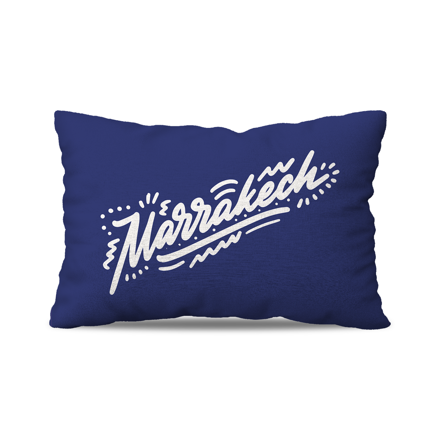 Coussin | Collection Summer Contrast | Marrakech Script – Bleu Royal