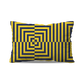 Coussin | Collection Summer Contrast | Spirale Optique – Marine & Soleil