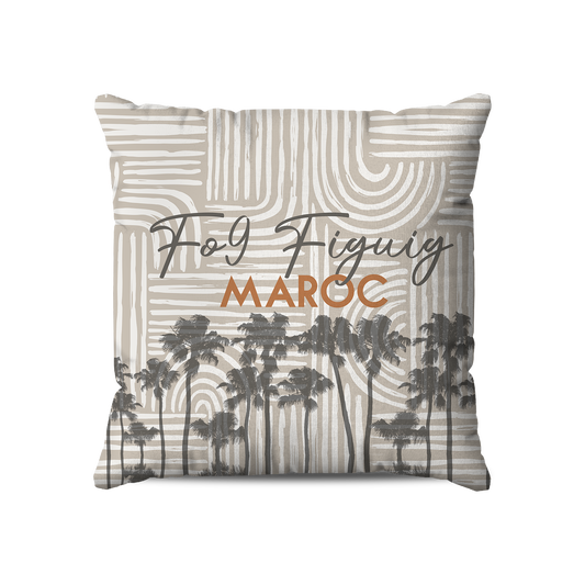 Coussin Carré | Collection Muted Tones | Courbes Subtiles – Fo9 Figuig