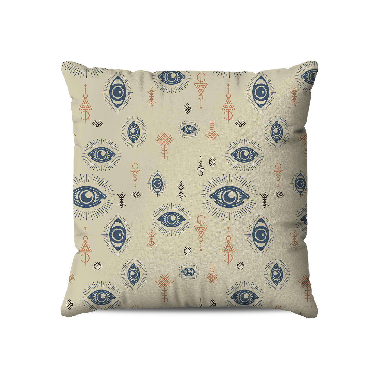 Coussin | Collection Berbère | Ayn El Qamar – Ciel & Corail