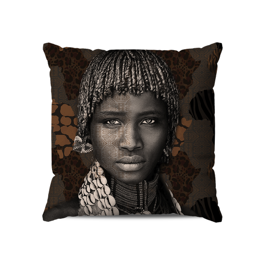 Coussin| Collection African Ethnic | La Reine Peule – Profil