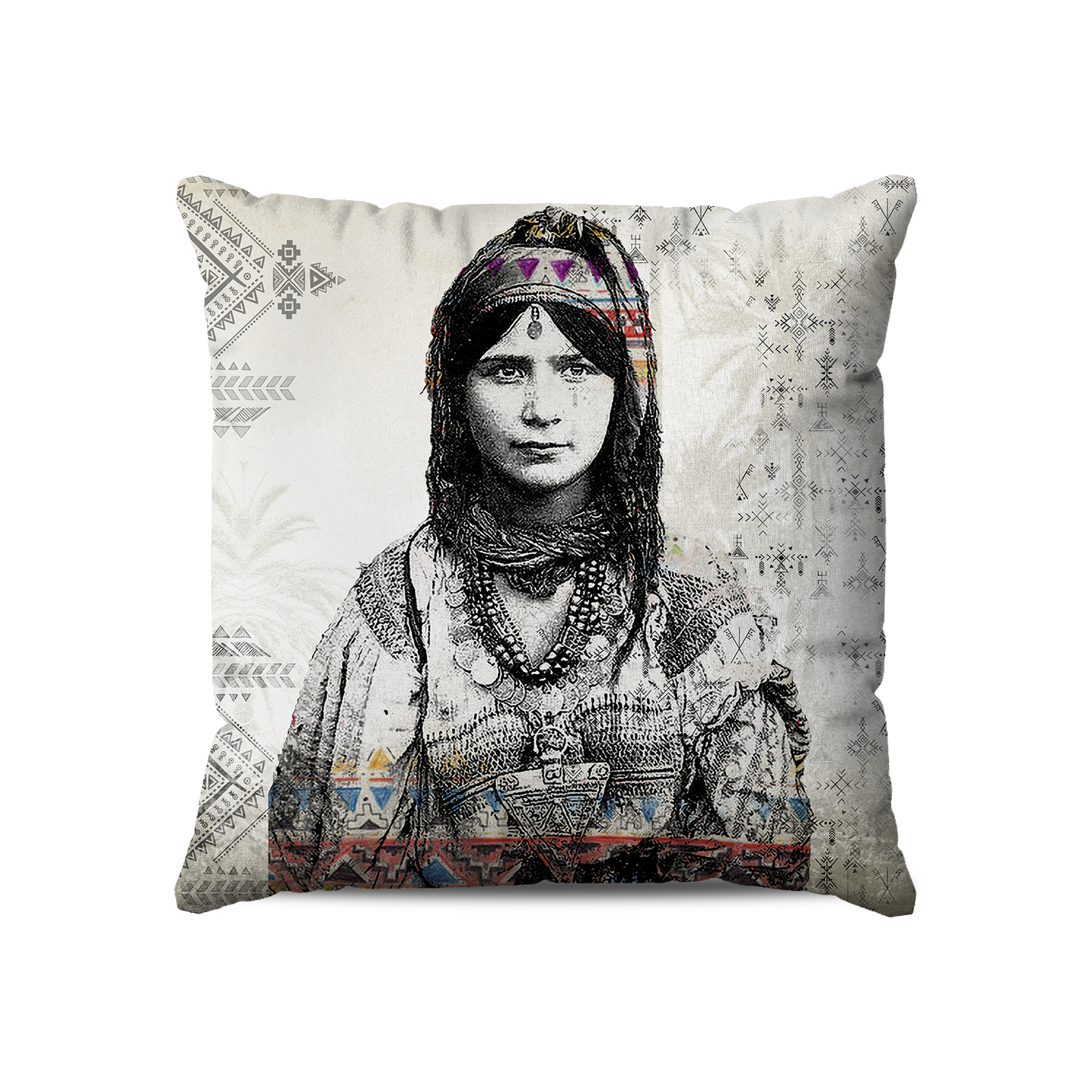 Coussin | Collection Berbère | Azilal – Frise Colorée