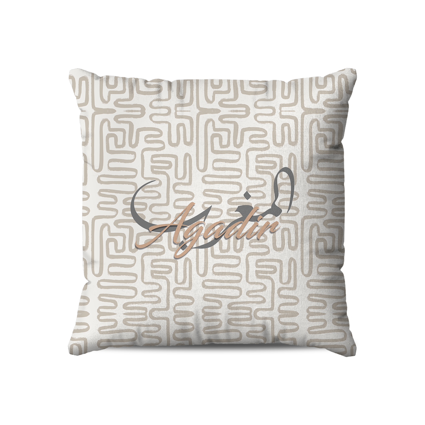 Coussin | Collection Muted Tones | Lignes Abstraites – Almaghrib Agadir