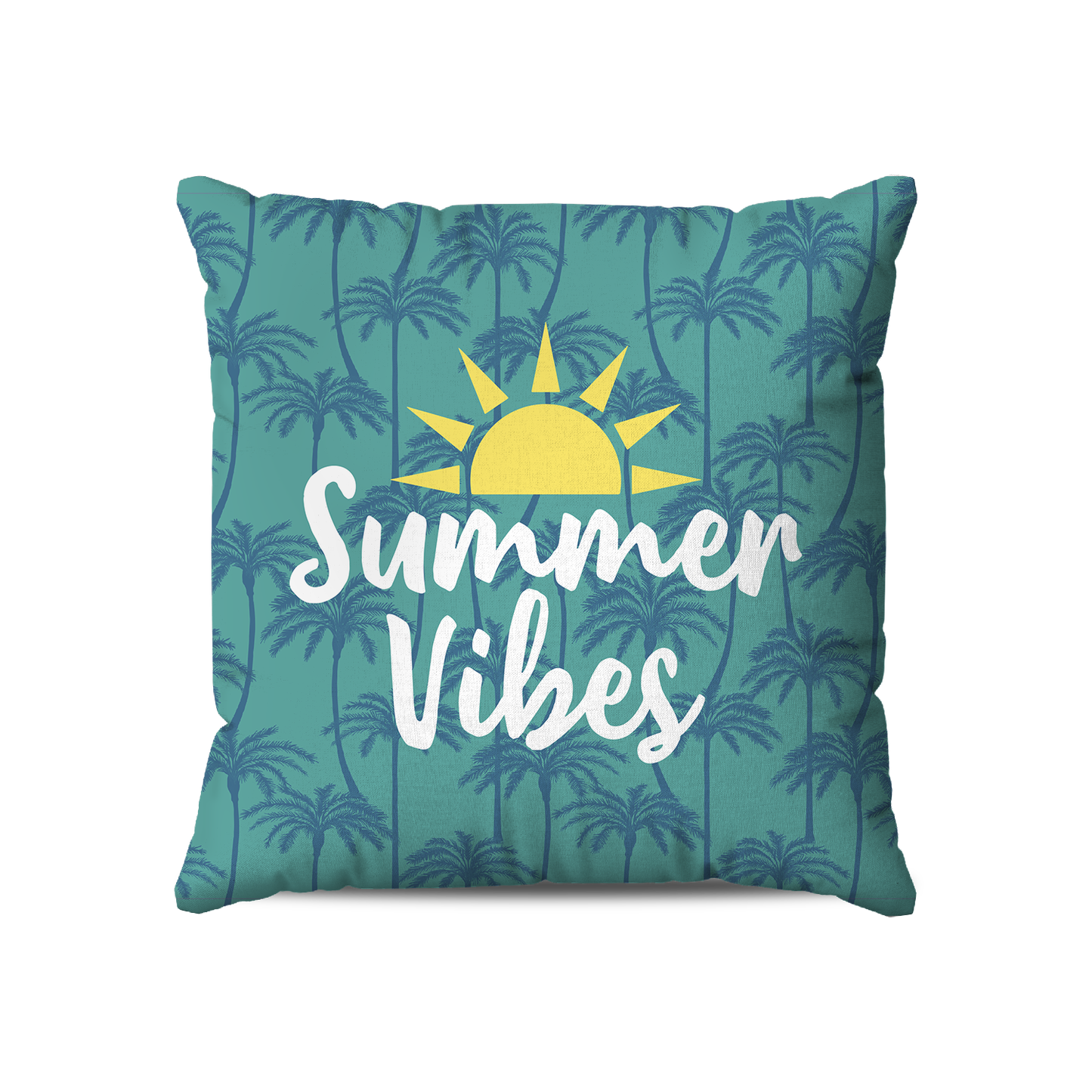 Coussin | Collection Summer Contrast |Palmiers Turquoise – Summer Vibes