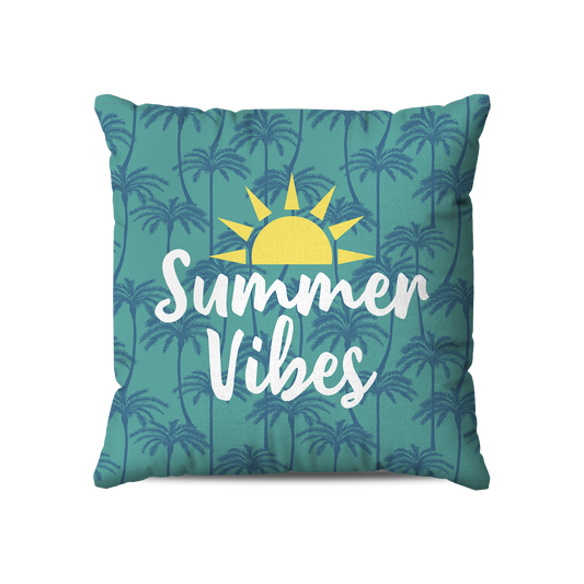 Coussin | Collection Summer Contrast |Palmiers Turquoise – Summer Vibes