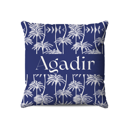 Coussin | Collection Summer Contrast | Palmiers Blancs – Agadir
