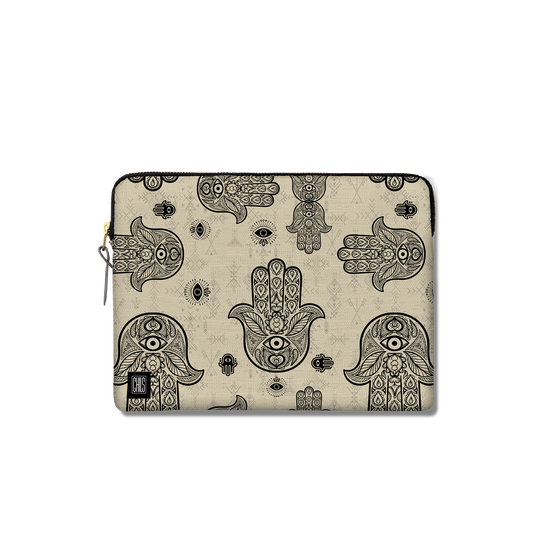Housse Ordinateur & Tablette | Collection Berbère | Khmissa – Ombre Sacrée