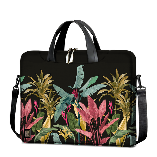 Sac à Bandoulière Tropical – Feuillage Déstructuré