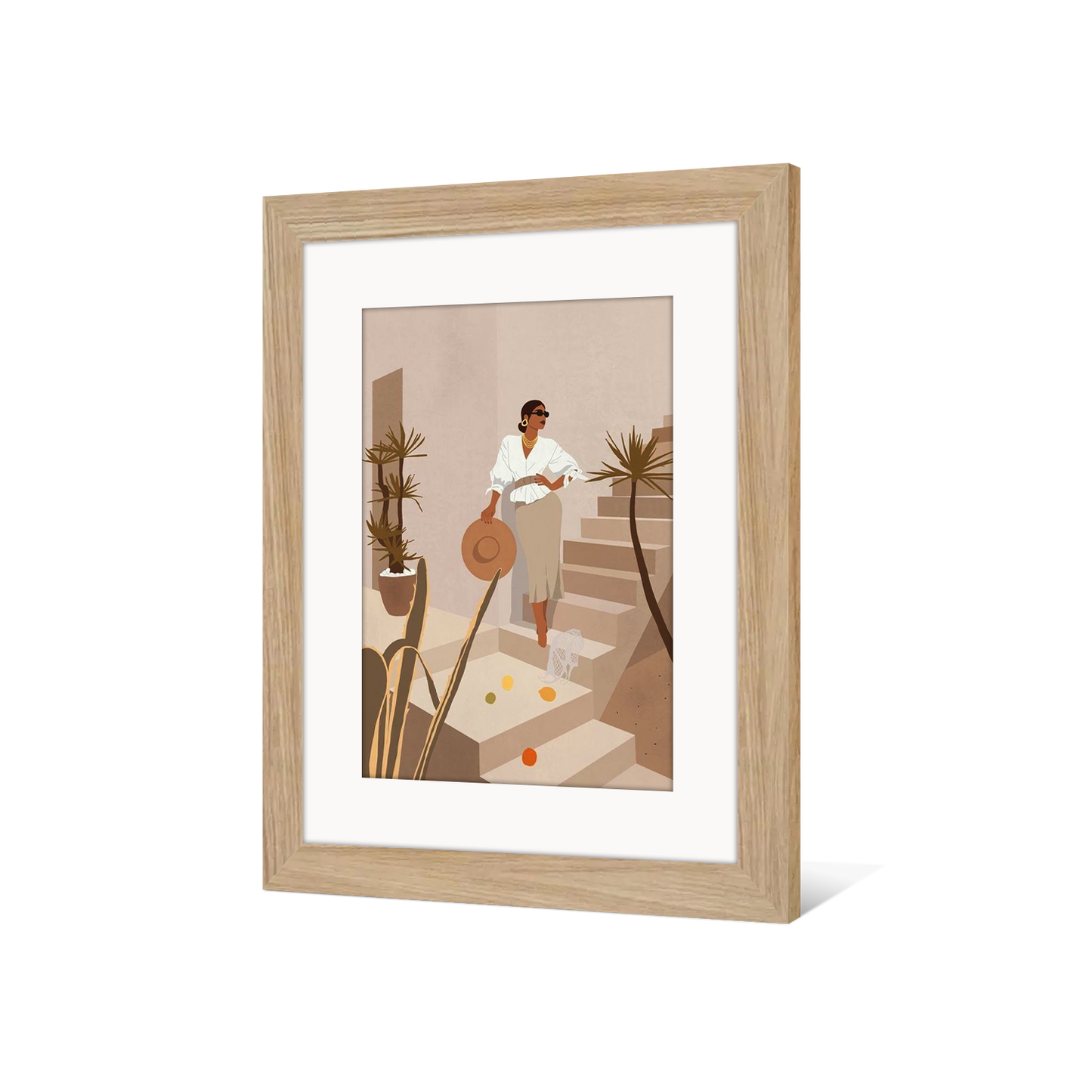 Retro Chic - Cadre Américain chêne et papier qualité supérieur