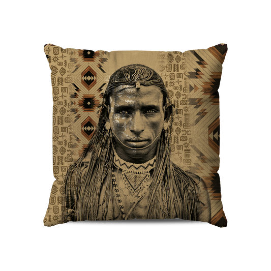 Coussin | Collection African Ethnic | "Guerrier des Savanes"