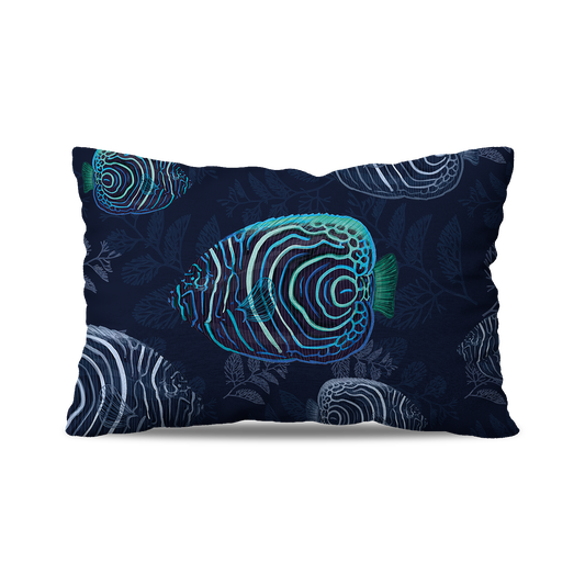 Coussin Rectangulaire | Collection Aquarium | "Océan Mystique"