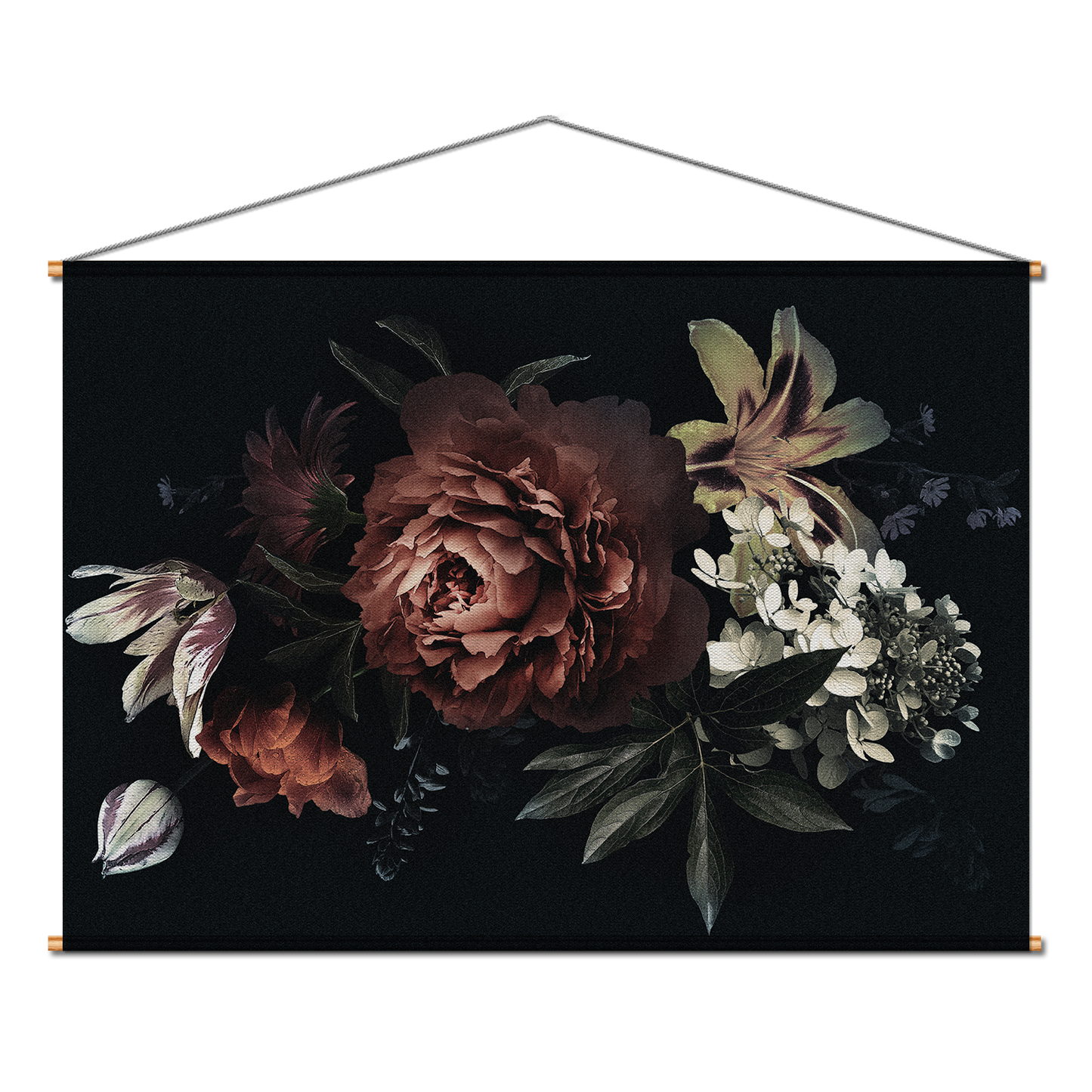 Kakemono | Collection Floral | Pivoine Nocturne