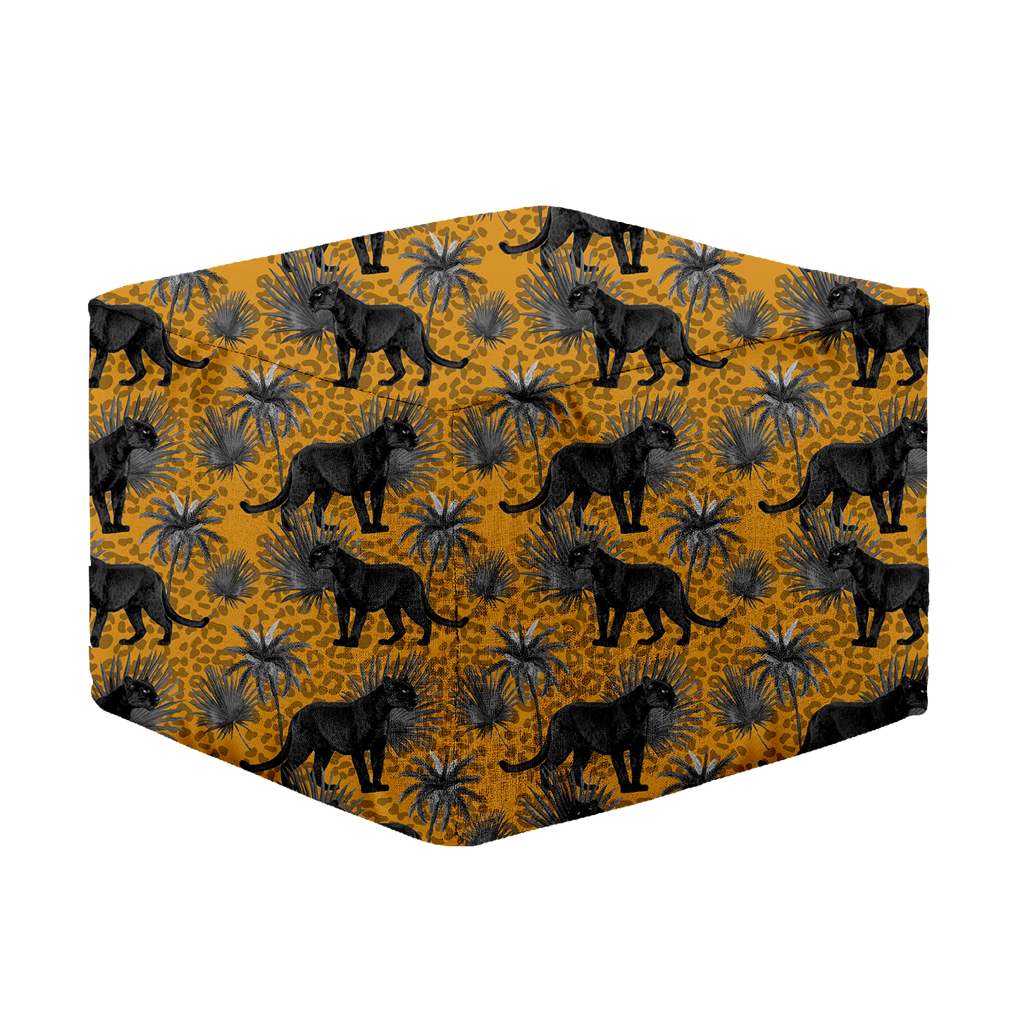 Pouf Cube | Collection Jungle Savane | Panthères Sauvages