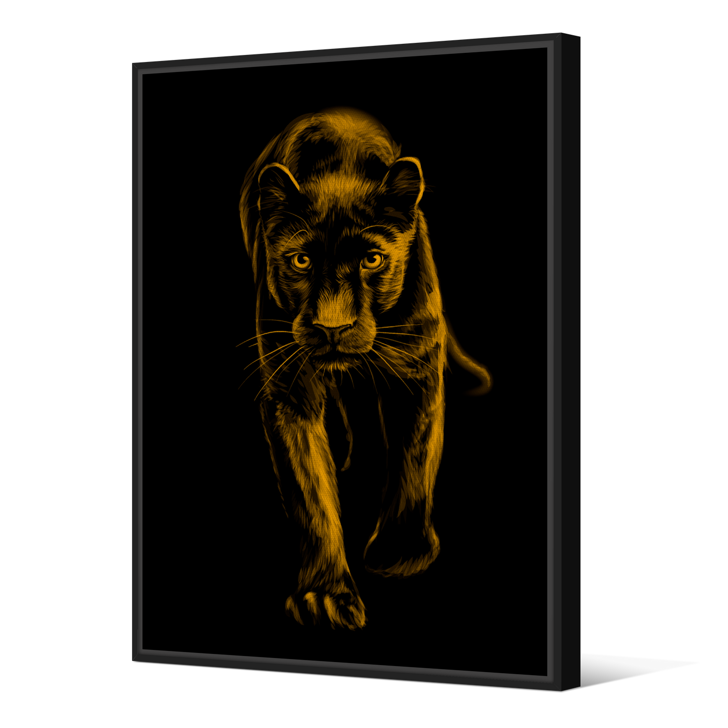 Tableau avec Cache Clou | Collection Jungle Savane | Panthère en Marche
