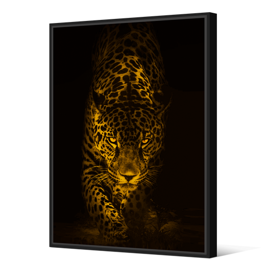 Tableau avec Cache Clou | Collection Jungle Savane | Léopard en Marche