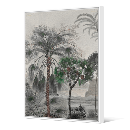 Tableau avec Cache Clou | Collection Amazonia Jungle | Gravure Tropicale