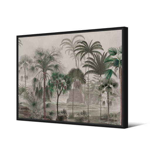 Tableau avec Cache Clou | Collection Amazonia Jungle | Gravure Tropicale