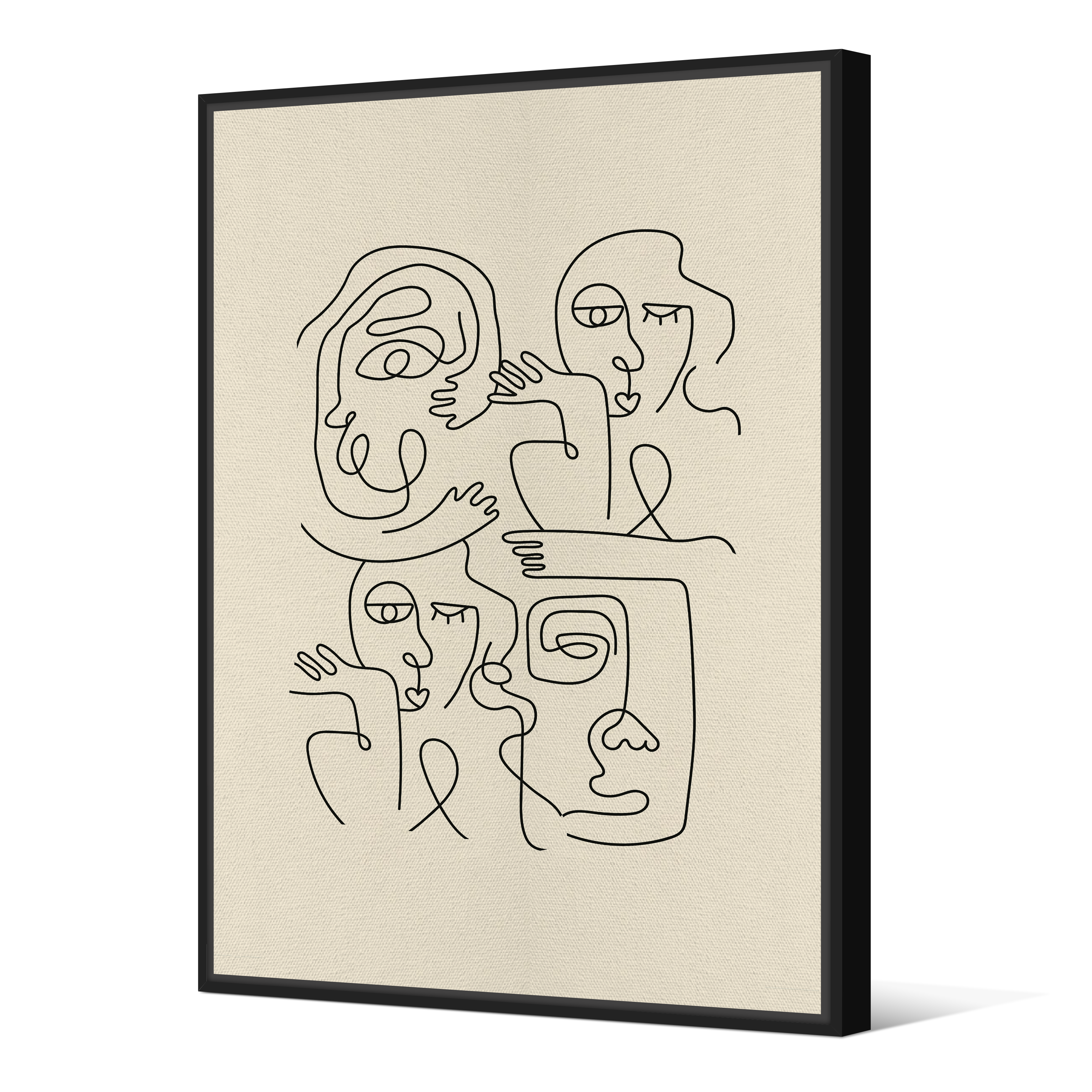 Tableau avec Cache-Clou | Collection One Line | Faces en Réseau – Trai ...