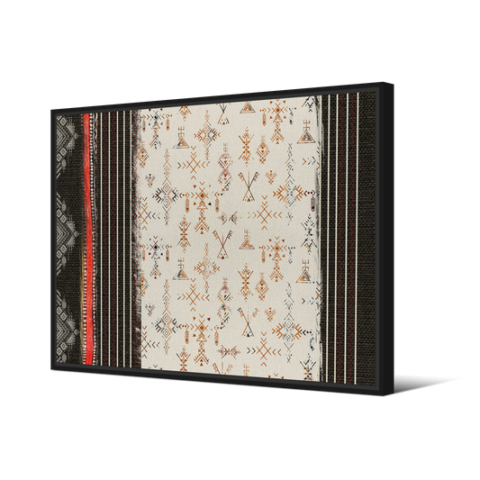 Tableau avec Cache-Clou | Collection Berbère | Tatouages Ancestraux – Lignes Verticales