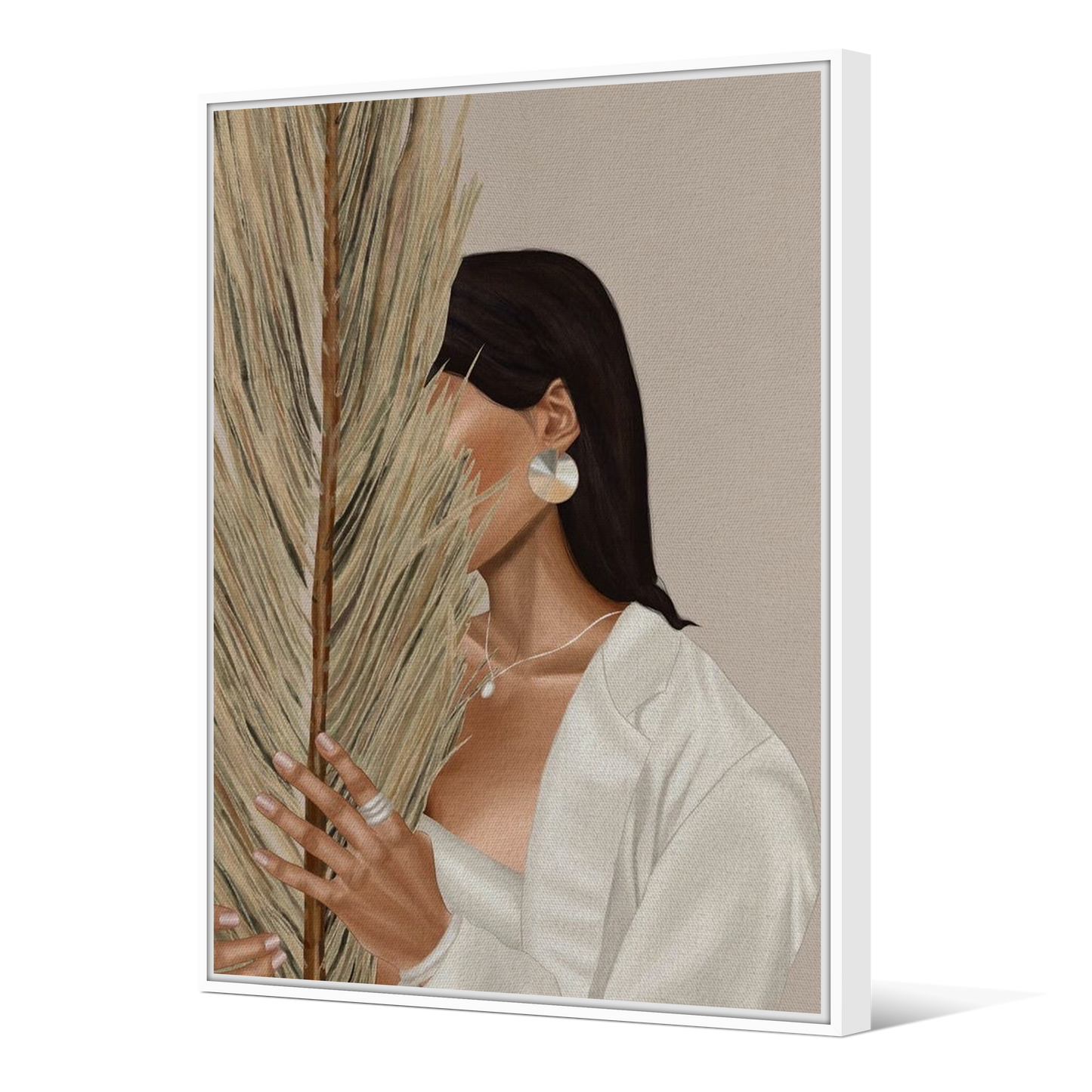 Tableau avec Cache Clou | Collection Muted Tones | Élégance Palmée