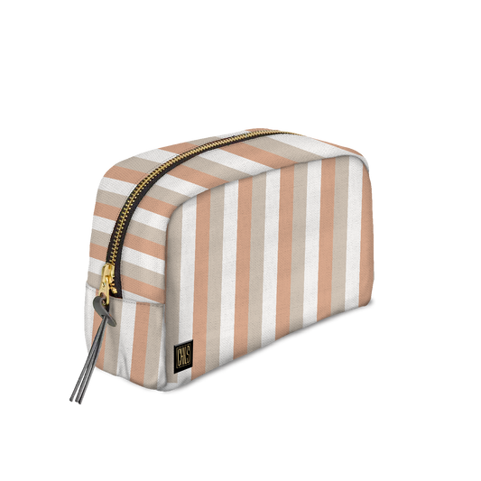 Trousse Classique | Collection Muted Tones | "Lignes Verticales Terracotta"