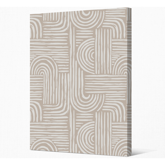 Toile avec Châssis | Collection Muted Tones | "Courbes Subtiles"